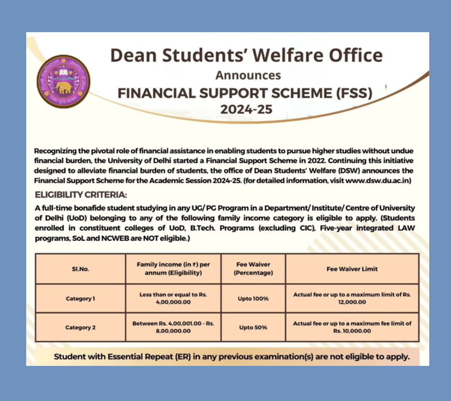 Financial Support Scheme DU